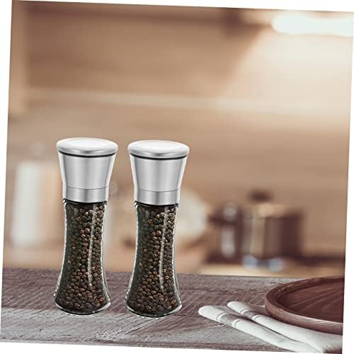 Easy Pepper grinder for Home 2PCS Refillable Salt Pepper Set
