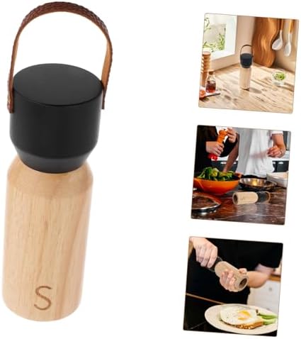 GRIRIW Manual Wooden Pepper and Salt Grinder for Home Kitchen