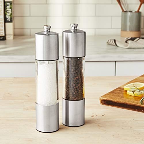 Cole Mason Everyday Salt Pepper Mill Gift Set Refillable Adjustable Salt Pepper Grinders