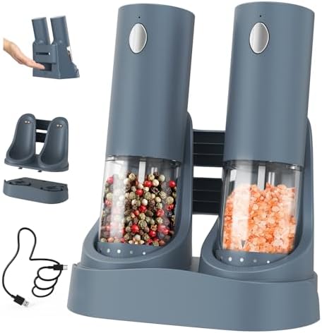 CIRCLE JOY Electric Salt Pepper Grinder Set