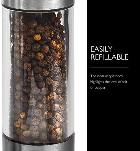 Cole Mason Everyday Salt Pepper Mill Gift Set Refillable Adjustable Salt Pepper Grinders