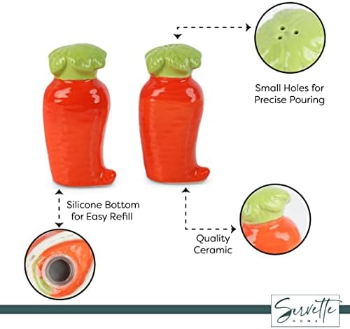 Novelty Ceramic Vegetable Salt Pepper Shakers Set