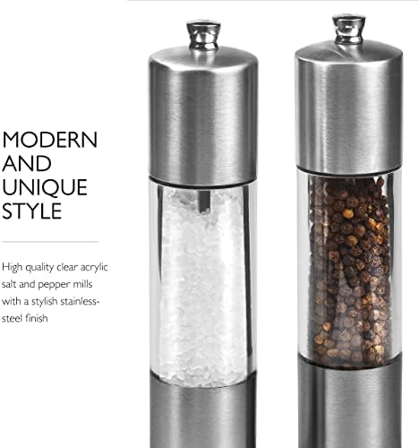 Cole Mason Everyday Salt Pepper Mill Gift Set Refillable Adjustable Salt Pepper Grinders