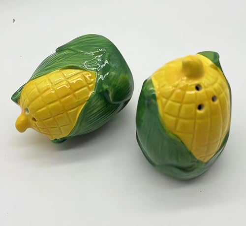 3D Hand-Painted Ceramic Salt and Pepper Shakers Set of 2
