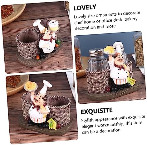 Alipis Salt and Pepper Shaker Set with Chef Statue
