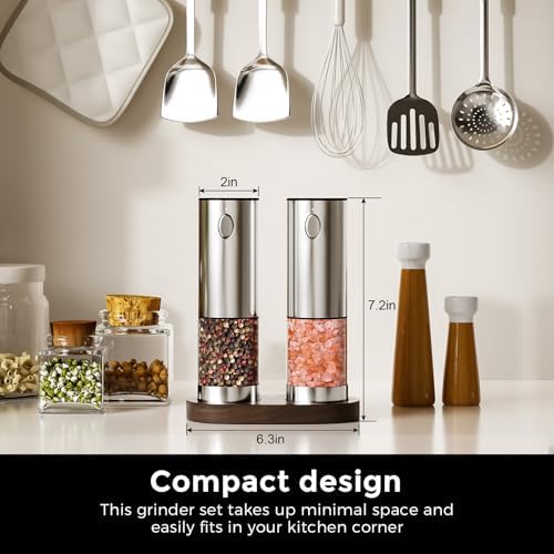 Electric Salt Pepper Grinder Set