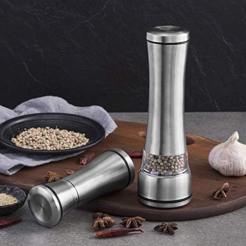 sdneNest Salt Pepper Mill Set 2 Pcs Adjustable Grinders
