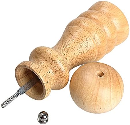 LEIXIUSM Wooden Pepper Shaker with Salt Mill