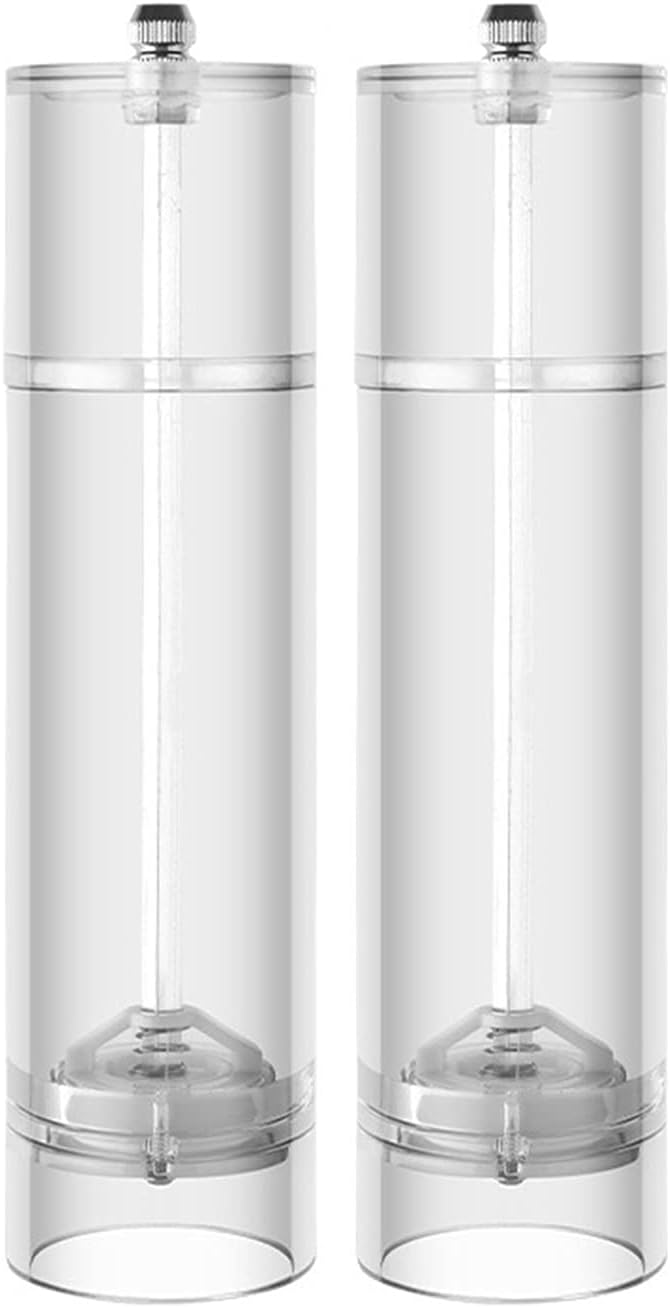 LEIXIUSM Sky Adjustable Salt Pepper Mill 6-inch Clear Acrylic