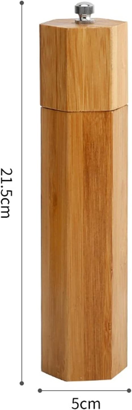 LEIXIUSM Classic Oak Wood Pepper Mill Shaker