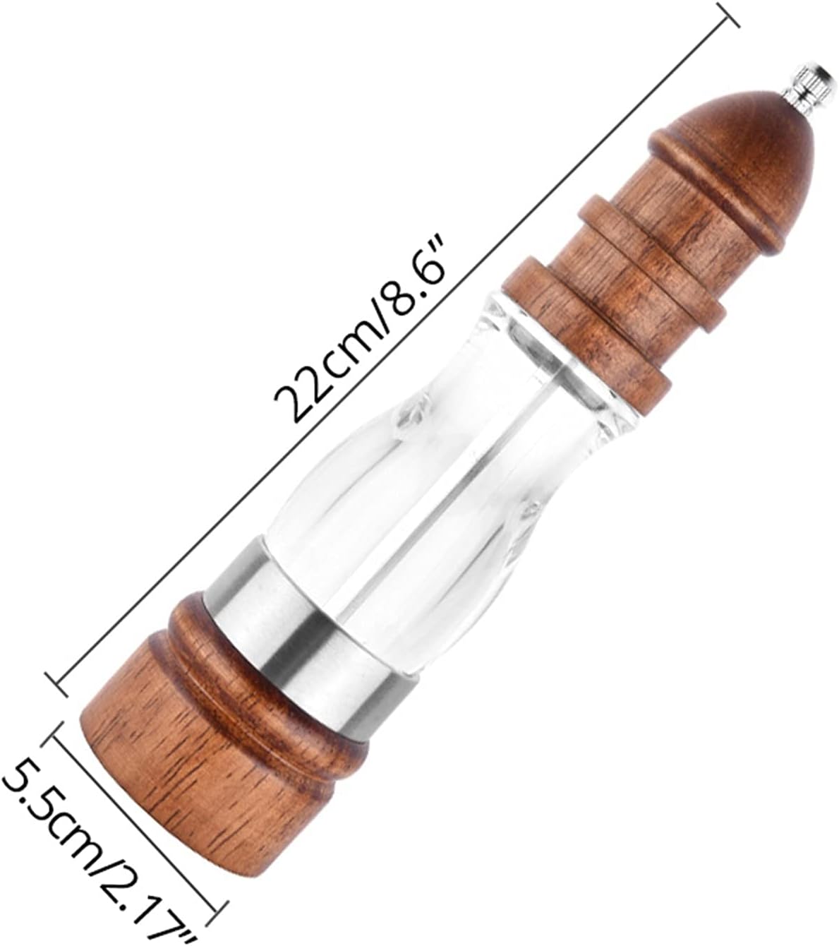 Adjustable Wooden Salt and Pepper Mill Set