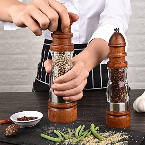 Adjustable Wooden Salt and Pepper Mill Set