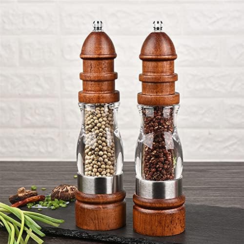 Adjustable Wooden Salt and Pepper Mill Set