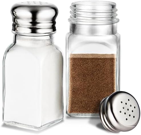 2 oz Glass Salt and Pepper Shakers Set