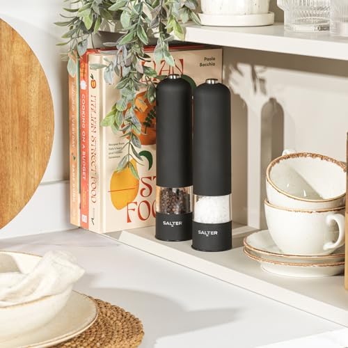 Bland-Son Electric Salt Pepper Grinder Set with 66g Salt 30g Pepper
