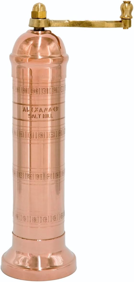 The Original Greek Salt Mill 8-Inch Copper Refillable