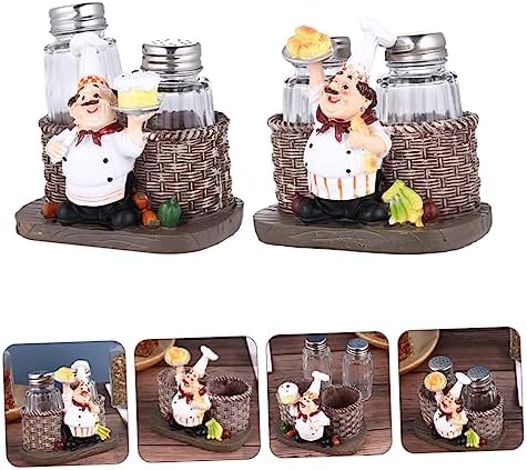 LABRIMP Resin Chef Salt Pepper Shaker Set