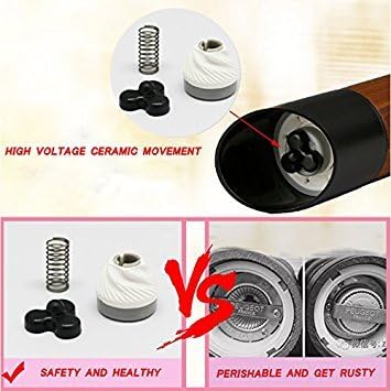 Trendy Wooden Manual Salt and Pepper Grinder Set with Detachable Ceramic Mechanism