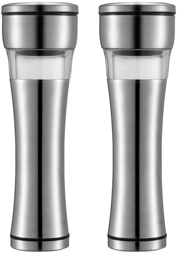 sdneNest Salt Pepper Mill Set 2 Pcs Adjustable Grinders