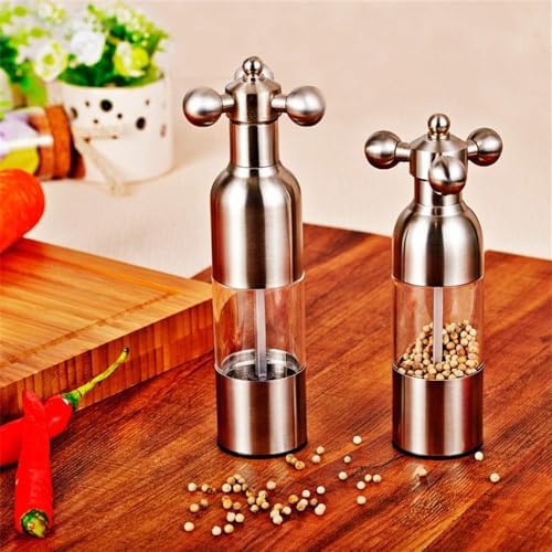 2PC Salt Pepper Grinder Set with Adjustable Coarseness
