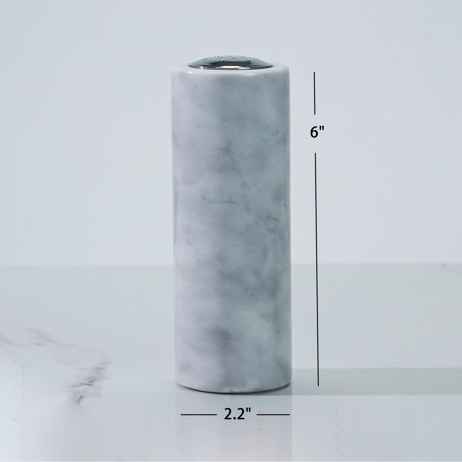 White Marble Salt Shaker - Multi-Purpose Kitchen Dispenser
