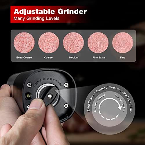 Action-Ready Salt Pepper Grinder Set