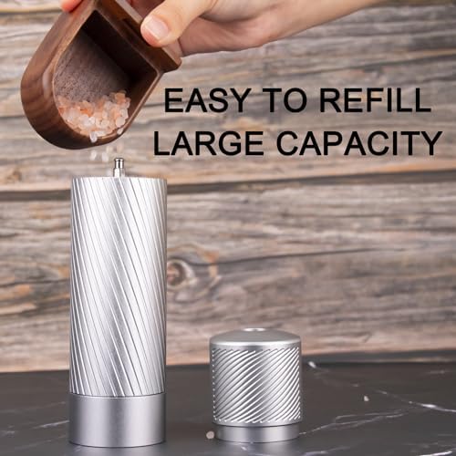 Professional Grade Salt Mill with Adjustable Coarseness