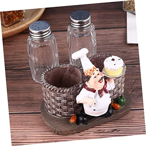 Alipis Salt and Pepper Shaker Set with Chef Statue
