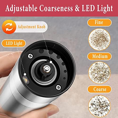 KESTD Electric Pepper Grinder USB Rechargeable Premium Build Durable Modern Design