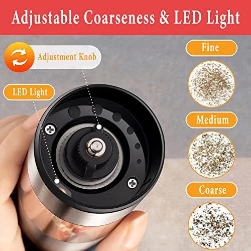 Rechargeable Electric Salt Pepper Grinder Set