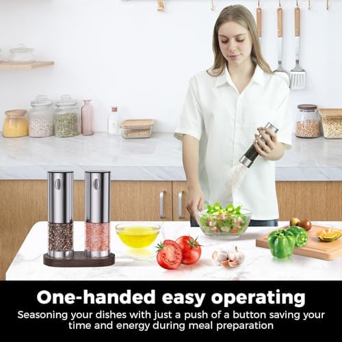 Electric Salt Pepper Grinder Set