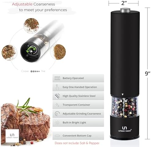 Urban Noon Electric Salt and Pepper Grinder Set