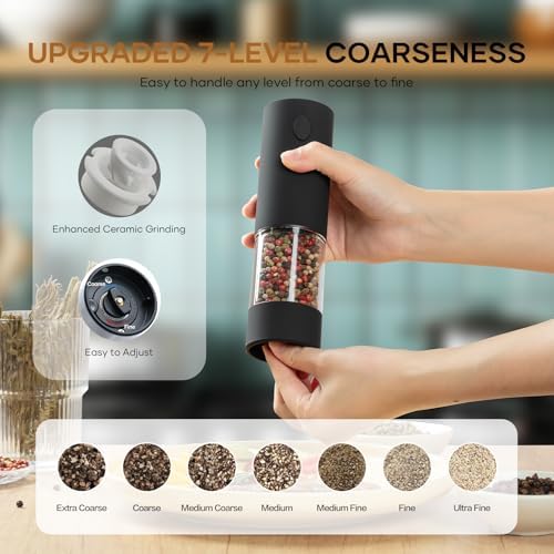 OPIIV 2-Piece Electric Salt Pepper grinder set