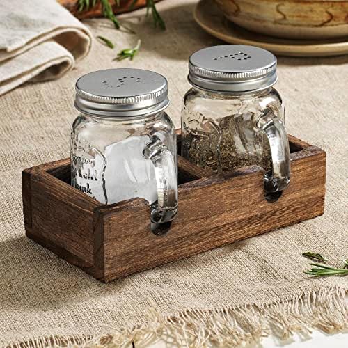 Vintage Mason Jar Salt Pepper Shakers