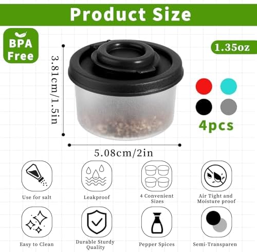 Perfect for On-the-Go Salt Pepper Shakers
