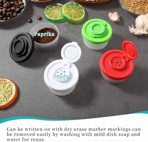 Abeillo 4-Piece Salt and Pepper Shakers Set Compact Moisture-Resistant Travel-Perfect