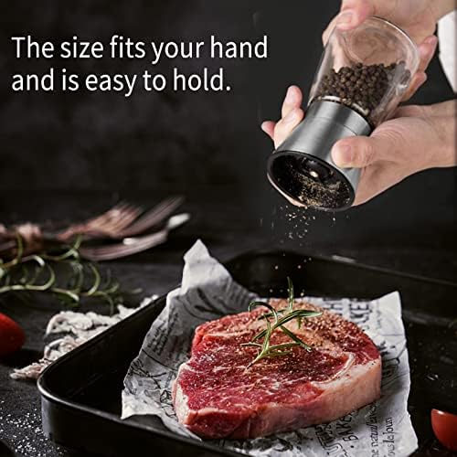 High-Quality 180ml Salt and Pepper grinder set refillable ceramic features