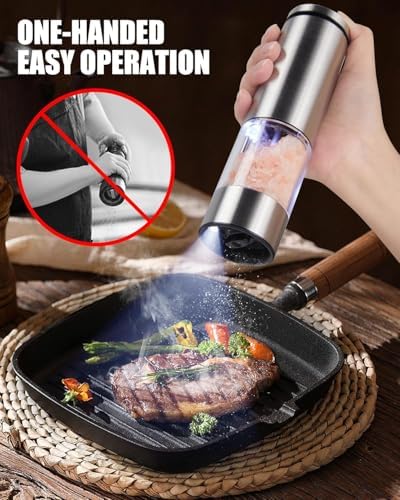 Easy Electric Salt Pepper Grinder Set