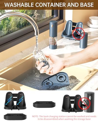 CIRCLE JOY Electric Salt Pepper Grinder Set