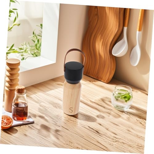 GRIRIW Manual Wooden Pepper and Salt Grinder for Home Kitchen