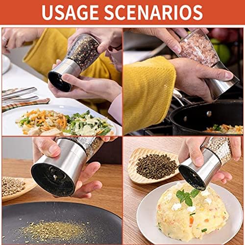 High-Quality 180ml Salt and Pepper grinder set refillable ceramic features