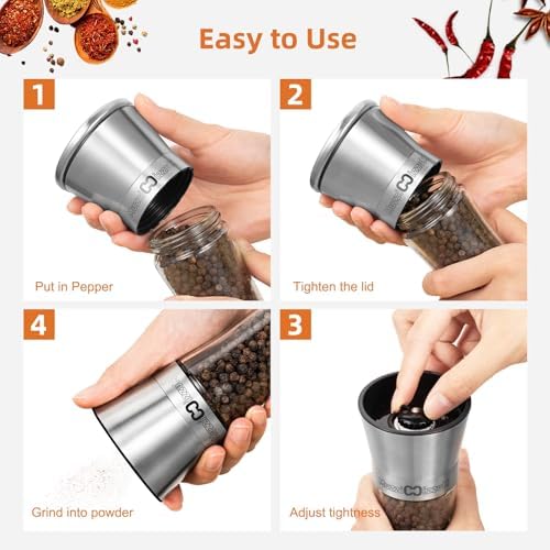 MuzziccizzuM Salt Pepper Grinder Set