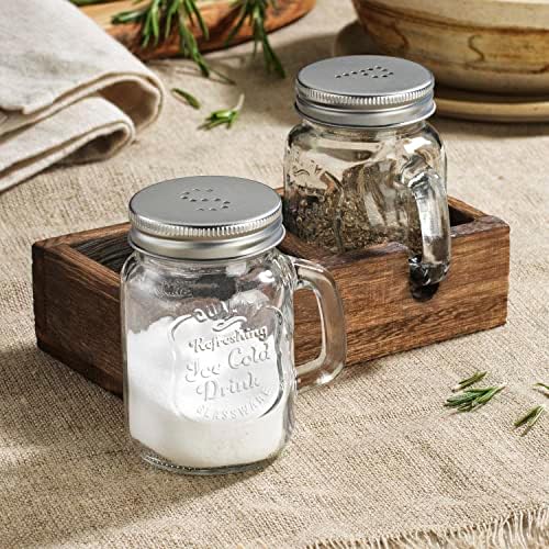 Vintage Mason Jar Salt Pepper Shakers