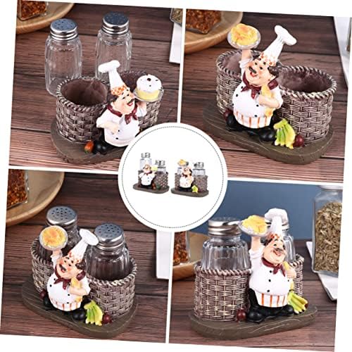 Alipis Salt and Pepper Shaker Set with Chef Statue