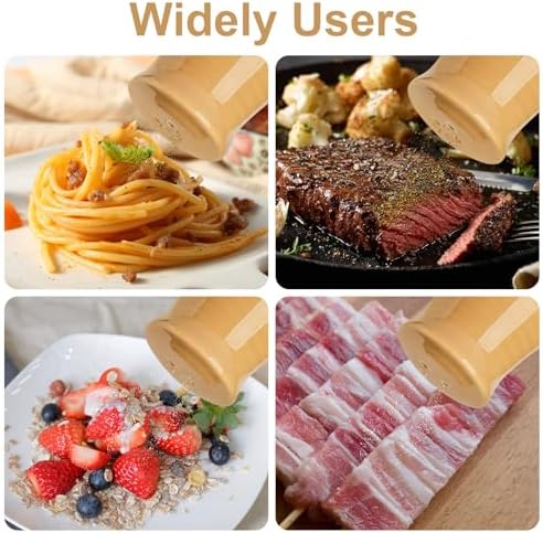 Unique Ceramic Salt Pepper Shakers - 2-Piece Set