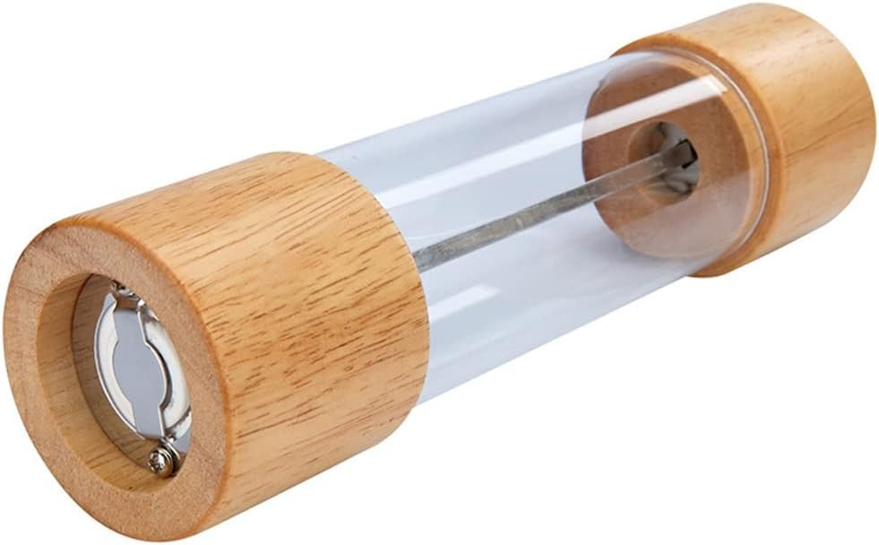 Reliable Manual Salt Pepper Mill with Adjustable Grading Wooden Shell