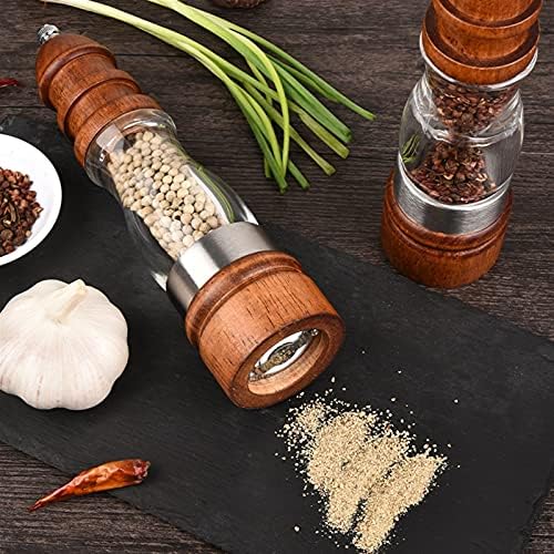 Adjustable Wooden Salt and Pepper Mill Set