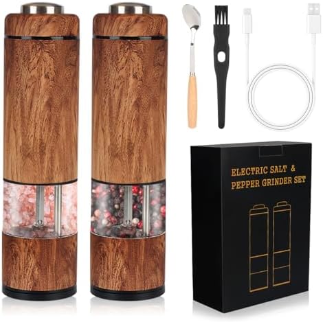 Zoolc Electric Salt Pepper Grinder Rechargeable Set