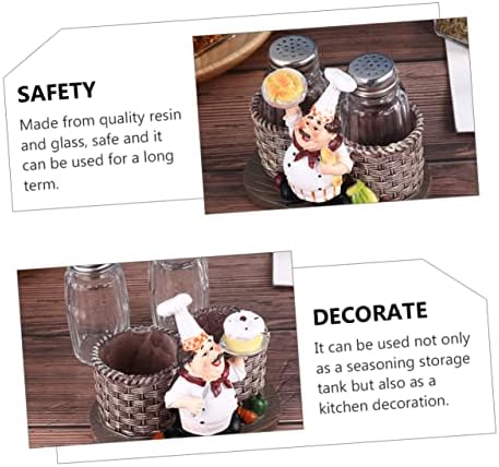 Alipis Salt and Pepper Shaker Set with Chef Statue