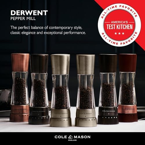 Cole Mason Precision Salt Pepper Mill Set Black Wood